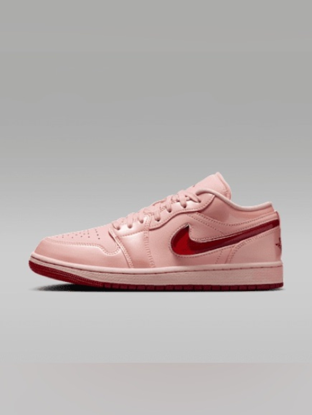 Air Jordan 1 Low SE Women's Shoes Size 7.5 Valentine’s Day Pink and Red